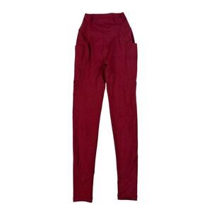 Stori - High Waist Pocket Leggings in Red